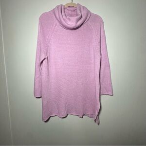 Women's Purple Cowl Neck Cotton Wool Blend Sweater Coquette Ethereal Whimsical